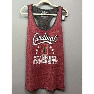 Stanford University‎ Three Square Tank Top Womens XL Red Cardinal Racerback